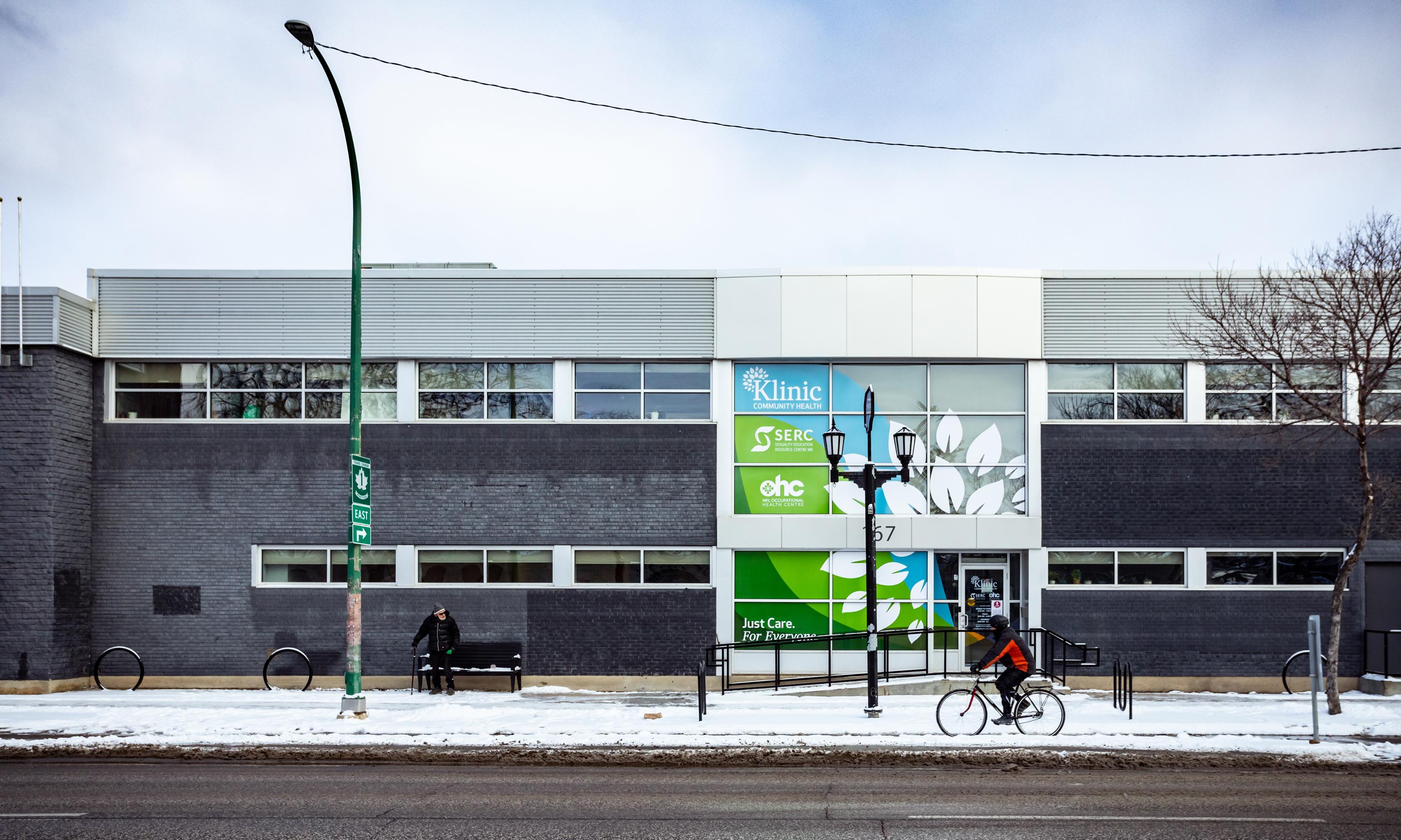 Klinic Community Health Centre. 167 Sherbrook St, Klinic’s new, renovated location as seen from across the street.