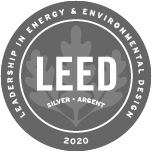 Dakota Fieldhouse. LEED 2020 Silver Certification logo. 