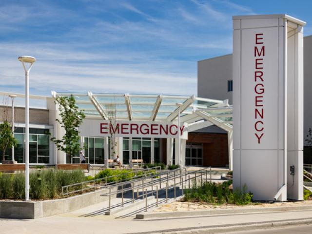 Exterior of the new Grace Hospital Emergency Department.