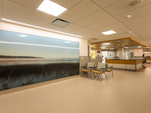 Inside the Dauphin Regional Health Centre Emergency Department waiting area