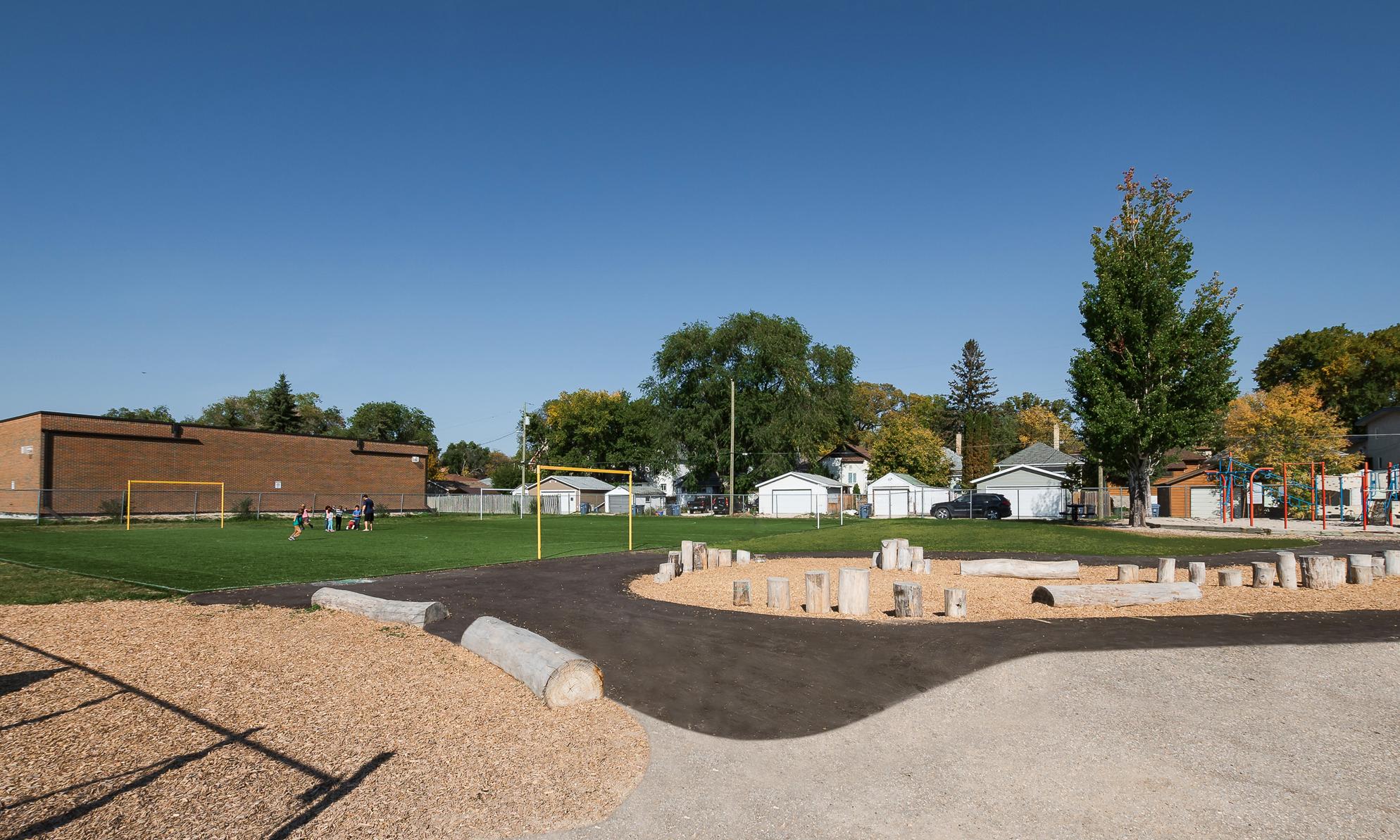 École Précieux-Sang, Schoolyard Refresh. Natural Play Area & Field
